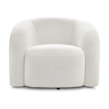 Fotoliu alb pivotant cu tapiE>erie din E>esAfturAbouclA(C) Elina aEURBobochic Paris imagine