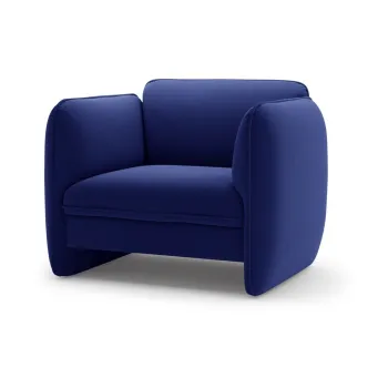 Fotoliu albastru cu tapiE>erie din catifea Georgia aEURMicadoni imagine