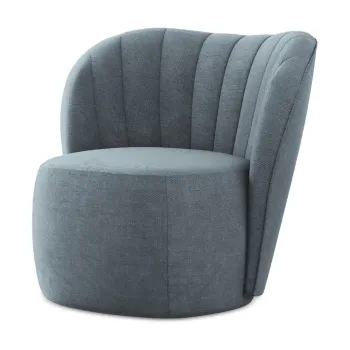 Fotoliu albastru cu tapiE>erie din chenille Keloa aEURMakamii imagine