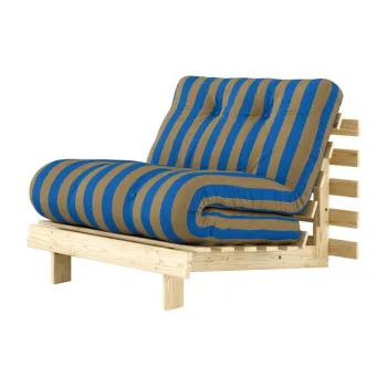 Fotoliu albastru/maro de tip futon/din lemn Roots - Karup imagine
