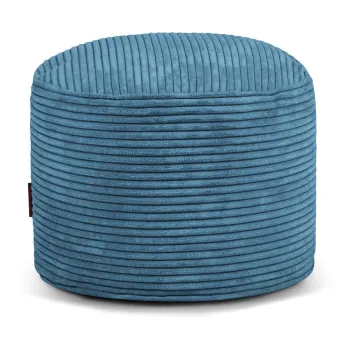 Fotoliu bean bag albastru cu tapiterie din catifea reiata Mini - SLOWDOWN imagine