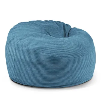 Fotoliu bean bag albastru cu tapiterie din catifea reiata Om 110 - SLOWDOWN imagine