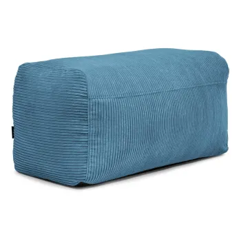 Fotoliu bean bag albastru cu tapiterie din catifea reiata Plus 100 Lounge - SLOWDOWN imagine