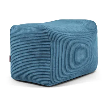 Fotoliu bean bag albastru cu tapiterie din catifea reiata Plus 70 Lounge - SLOWDOWN imagine