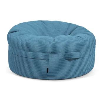 Fotoliu bean bag albastru cu tapiterie din catifea reiata Roll 105 - SLOWDOWN imagine
