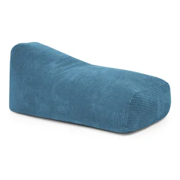 Fotoliu bean bag albastru cu tapiterie din catifea reiata Snug 130 - SLOWDOWN imagine