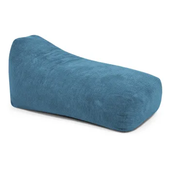 Fotoliu bean bag albastru cu tapiterie din catifea reiata Snug Long 140 - SLOWDOWN imagine