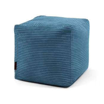 Fotoliu bean bag albastru cu tapiterie din catifea reiata Up! MooG - SLOWDOWN imagine