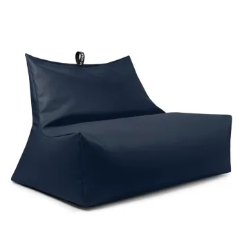 Fotoliu bean bag albastru inchis cu tapiterie din imitatie de piele Icy Sofa - So Soft? imagine