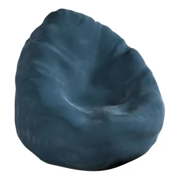 Fotoliu bean bag albastru Posh Velvet - Yellow Tipi imagine