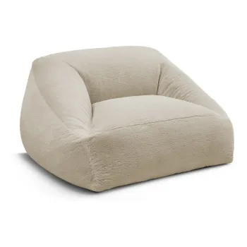 Fotoliu bean bag bej cu tapiE>erie din blanAartificialALilibet aEURBobochic Paris imagine