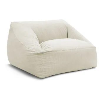 Fotoliu bean bag bej cu tapiE>erie din catifea reiatALilibet aEURBobochic Paris imagine