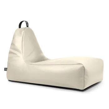 Fotoliu bean bag bej cu tapiterie din imitatie de piele Chill XXL - So Soft? imagine