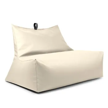 Fotoliu bean bag bej cu tapiterie din imitatie de piele Icy Sofa - So Soft? imagine