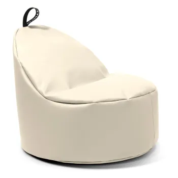 Fotoliu bean bag bej cu tapiterie din imitatie de piele Round L - So Soft? imagine