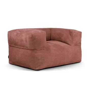 Fotoliu bean bag caramiziu cu tapiterie din catifea reiata MooG - SLOWDOWN imagine