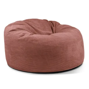 Fotoliu bean bag caramiziu cu tapiterie din catifea reiata Om 135 - SLOWDOWN imagine