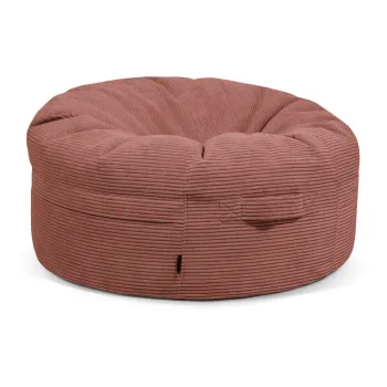 Fotoliu bean bag caramiziu cu tapiterie din catifea reiata Roll 105 - SLOWDOWN imagine