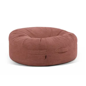 Fotoliu bean bag caramiziu cu tapiterie din catifea reiata Roll 135 - SLOWDOWN imagine