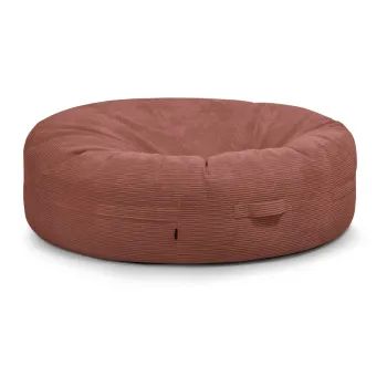 Fotoliu bean bag caramiziu cu tapiterie din catifea reiata Roll 190 - SLOWDOWN imagine