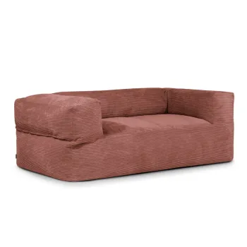 Fotoliu bean bag caramiziu cu tapiterie din catifea reiata Sofa MooG - SLOWDOWN imagine