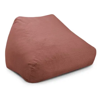 Fotoliu bean bag caramiziu cu tapiterie din catifea reiata Sofa Snug - SLOWDOWN imagine