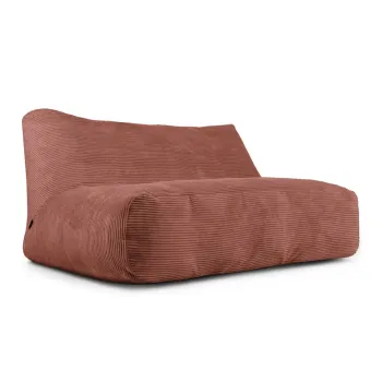 Fotoliu bean bag caramiziu cu tapiterie din catifea reiata Sofa Tube 160 - SLOWDOWN imagine
