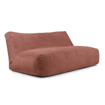 Fotoliu bean bag caramiziu cu tapiterie din catifea reiata Sofa Tube 190 - SLOWDOWN imagine