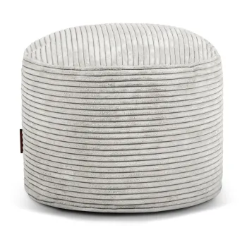 Fotoliu bean bag crem cu tapiterie din catifea reiata Mini - SLOWDOWN imagine