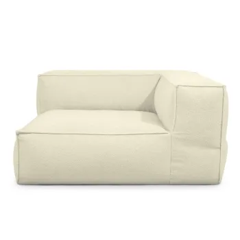 Fotoliu bean bag crem cu tapiterie din tesatura boucle Mass Corner 150 Left - SLOWDOWN imagine