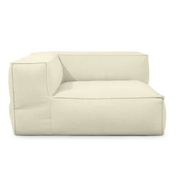 Fotoliu bean bag crem cu tapiterie din tesatura boucle Mass Corner 150 Right - SLOWDOWN imagine