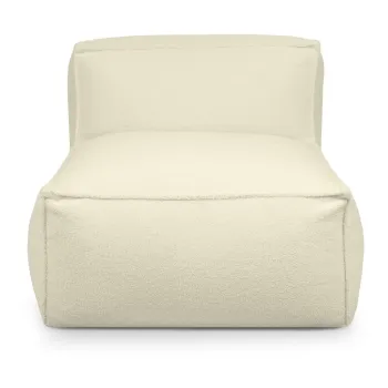 Fotoliu bean bag crem cu tapiterie din tesatura boucle Mass Open Modul 90 - SLOWDOWN imagine