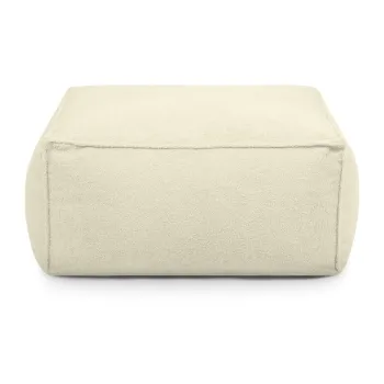 Fotoliu bean bag crem cu tapiterie din tesatura boucle Mass - SLOWDOWN imagine