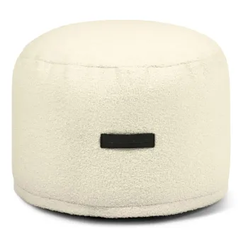 Fotoliu bean bag crem cu tapiterie din tesatura boucle Mini - SLOWDOWN imagine