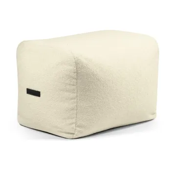 Fotoliu bean bag crem cu tapiterie din tesatura boucle Plus 70 Lounge - SLOWDOWN imagine
