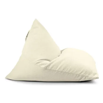 Fotoliu bean bag crem cu tapiterie din tesatura boucle Razz - SLOWDOWN imagine