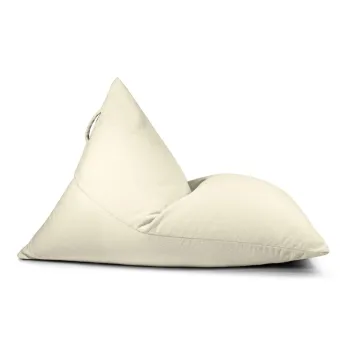 Fotoliu bean bag crem cu tapiterie din tesatura boucle Razzmatazz - SLOWDOWN imagine