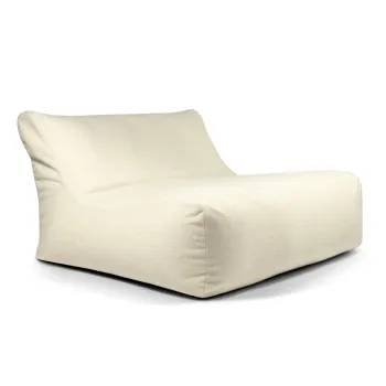 Fotoliu bean bag crem cu tapiterie din tesatura boucle Sofa Lounge - SLOWDOWN imagine