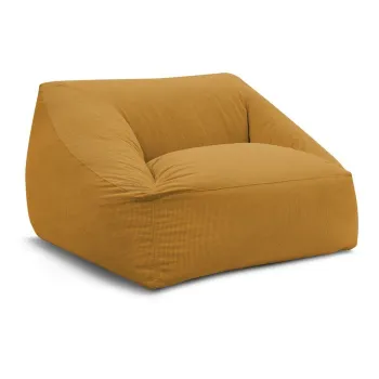 Fotoliu bean bag galben cu tapiE>erie din catifea reiatALilibet aEURBobochic Paris imagine
