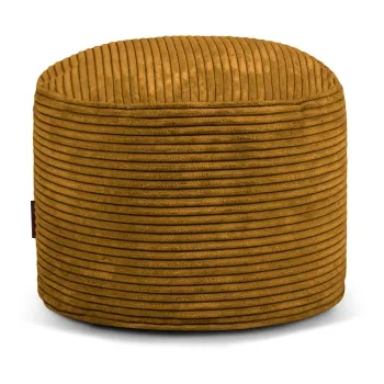 Fotoliu bean bag galben mustar cu tapiterie din catifea reiata Mini - SLOWDOWN imagine