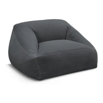 Fotoliu bean bag gri A(R)nchis cu tapiE>erie din blanAartificialALilibet aEURBobochic Paris imagine
