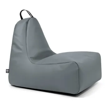Fotoliu bean bag gri cu tapiterie din imitatie de piele Chill L - So Soft? imagine