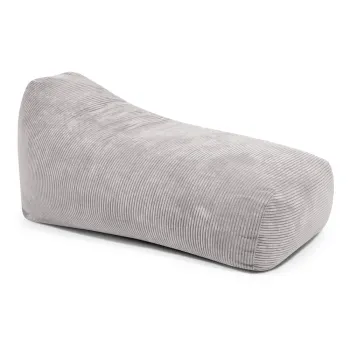 Fotoliu bean bag gri deschis cu tapiterie din catifea reiata Snug Long 140 - SLOWDOWN imagine