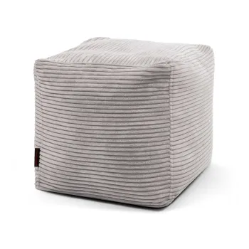 Fotoliu bean bag gri deschis cu tapiterie din catifea reiata Up! MooG - SLOWDOWN imagine