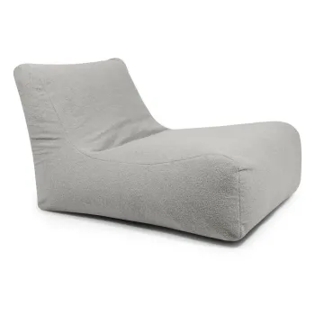 Fotoliu bean bag gri deschis cu tapiterie din tesatura boucle Lounge 100 - SLOWDOWN imagine