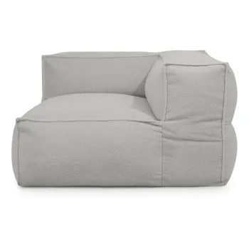 Fotoliu bean bag gri deschis cu tapiterie din tesatura boucle Mass Corner 125 Left - SLOWDOWN imagine