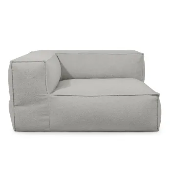 Fotoliu bean bag gri deschis cu tapiterie din tesatura boucle Mass Corner 150 Right - SLOWDOWN imagine