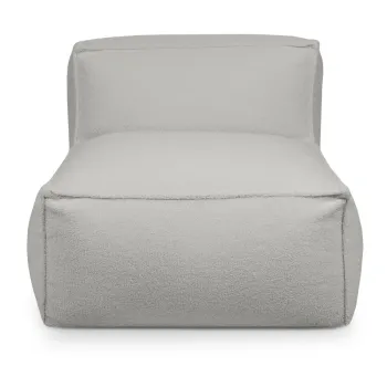 Fotoliu bean bag gri deschis cu tapiterie din tesatura boucle Mass Open Modul 90 - SLOWDOWN imagine