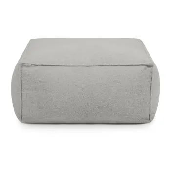 Fotoliu bean bag gri deschis cu tapiterie din tesatura boucle Mass - SLOWDOWN imagine