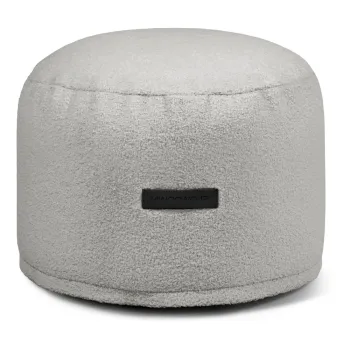 Fotoliu bean bag gri deschis cu tapiterie din tesatura boucle Mini - SLOWDOWN imagine